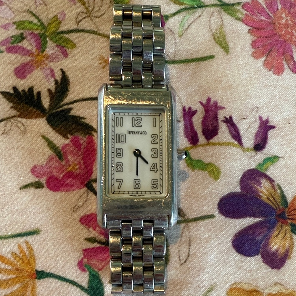 Tiffany & Co. Silver Rectangular Watch